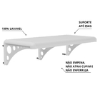 Prateleira Multiuso Branca Com Suporte | 40x20cm | Astra | Ki